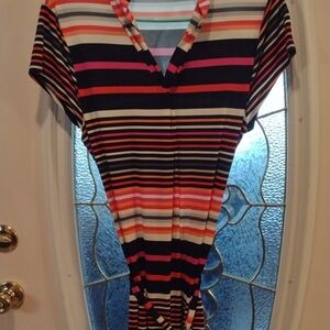 Alex Marie Multicolor Striped Dress